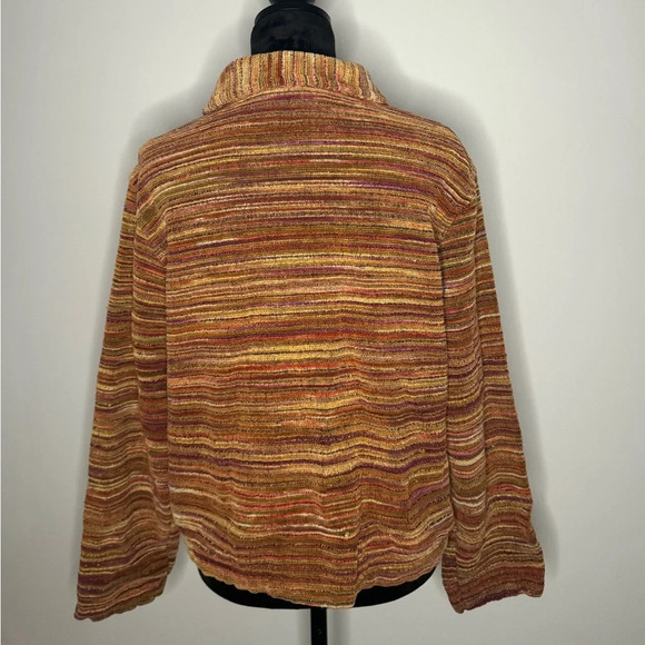 RARE FIND Vintage 90s Tantrums Textured Orange Southwestern Jacket Hippie Boho - Picture 7 of 15